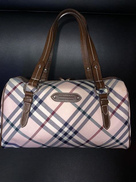 burberry gf london blue label bag|Burberry checked canvas tote bag.